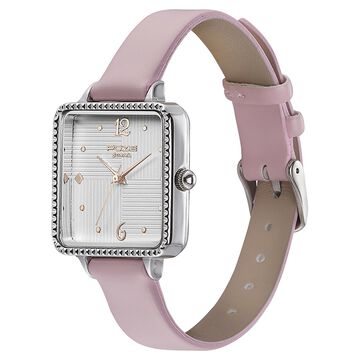 Sonata Poze Quartz Analog Silver Dial Leather Strap Watch for Women