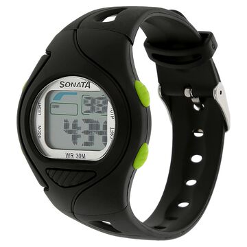 SF Digital Grey Dial Plastic Strap Unisex Watch