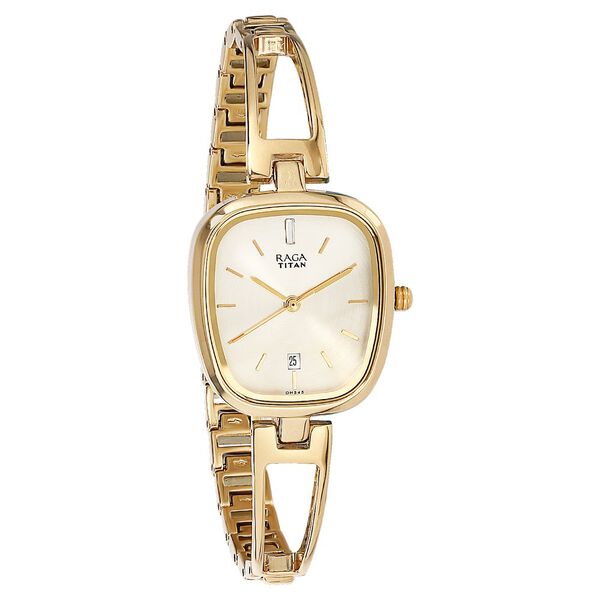 Titan Raga Viva Champagne Dial Analog with Date Metal Strap watch for Women - image number 1