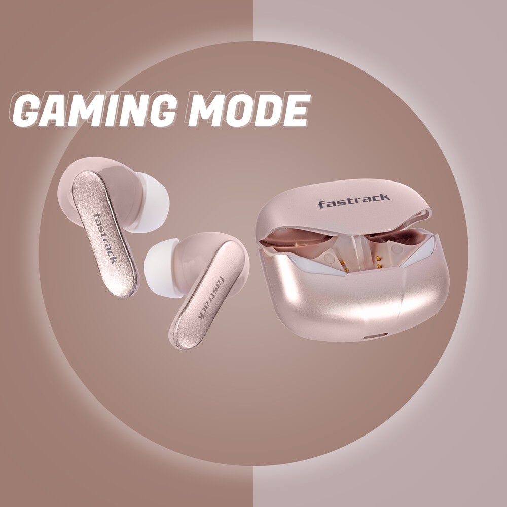 Buy Online Reflex Tunes Truly Wireless Rose Gold Ear Buds with 24 Hrs battery life ft3rga04 p Titan