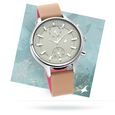 Fastrack Ruffles Quartz Multifunction Beige Dial Leather Strap Watch for Girls - image number 0