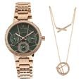 Titan Whimsy Rose Gold Dial Quartz Multifunction Stainless Steel Strap Watch for Women