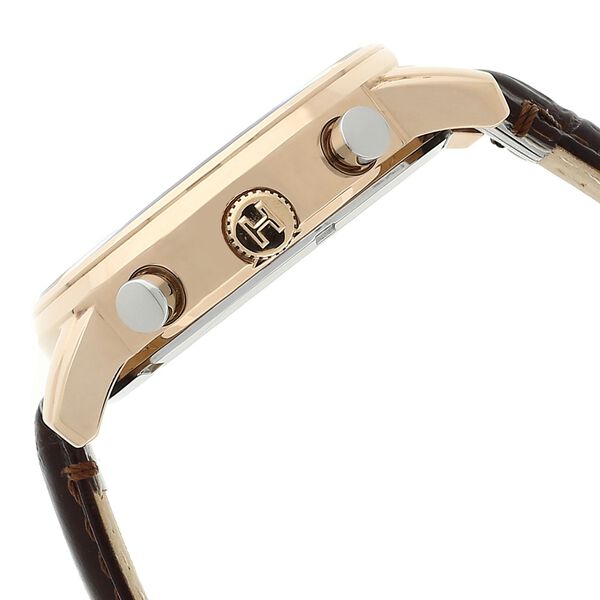 Tommy Hilfiger Quartz Multifunction Silver Dial Leather Strap Watch for Men - image number 3