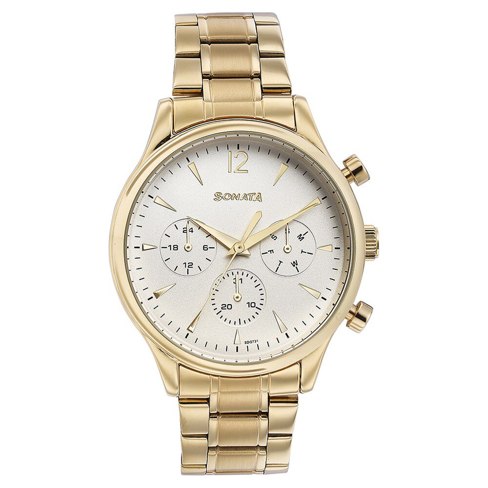 Hand watch for man sonata clearance
