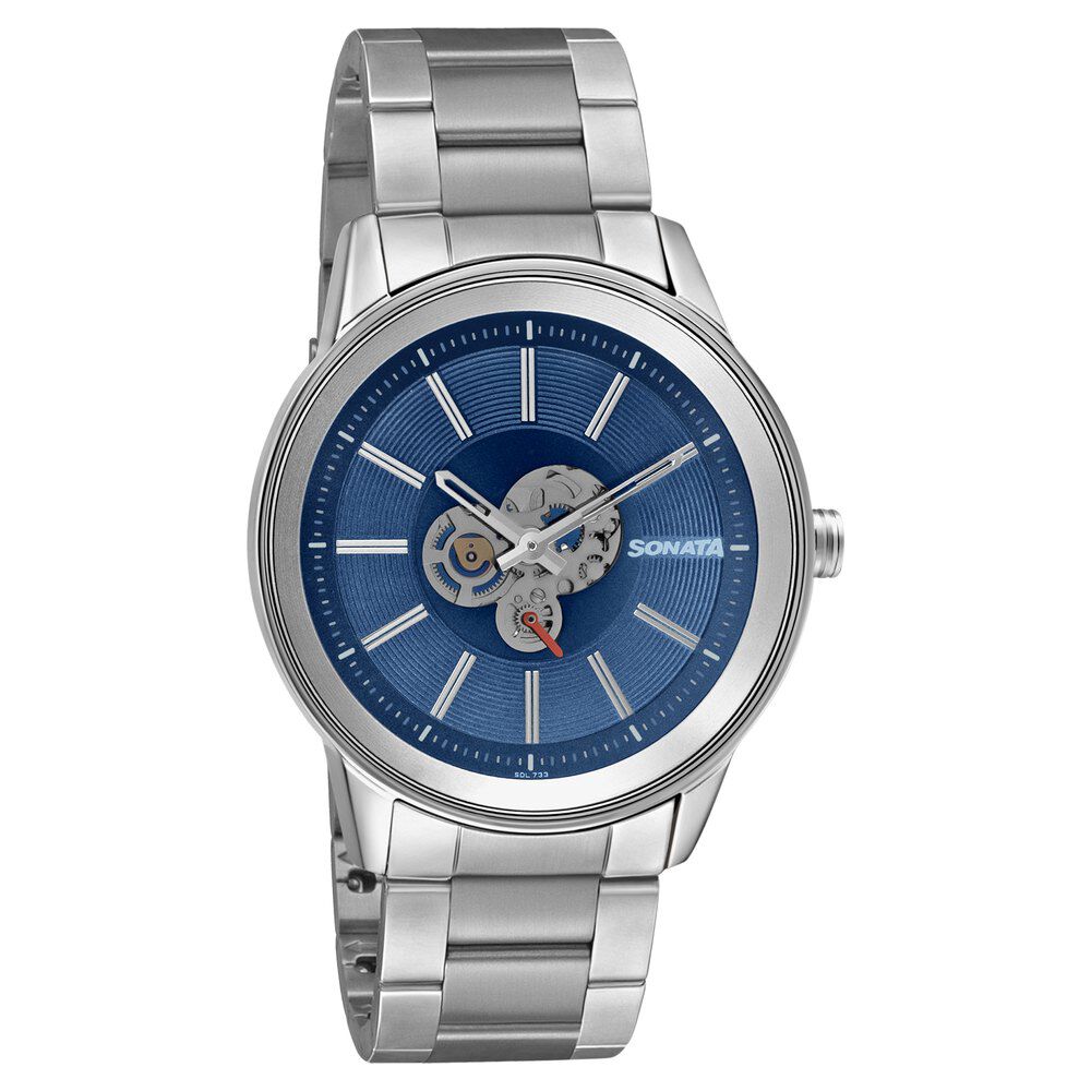 Sonata blue 2025 dial watch