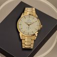 Titan Quartz Analog with Date Champagne Dial Stainless Steel Strap Watch for Men - image number 0