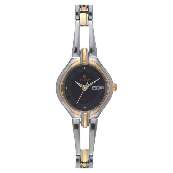 Titan Karishma Black Dial Analog with Day and Date Metal Strap watch for Women - image number 0