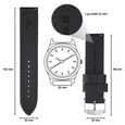 22 mm Black Genuine Leather Straps for Men - image number 1
