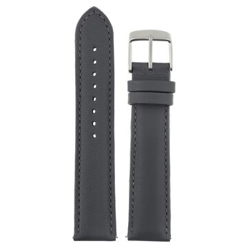22 mm Grey Genuine Leather Strap for Men
