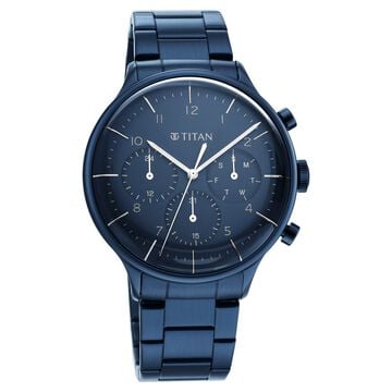 Titan Urban Magic Blue Dial Multial Stainless Steel Strap watch for Men