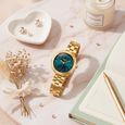 Poze By Sonata Quartz Analog Grey Dial Rose Gold Stainless Steel Strap Watch For Women