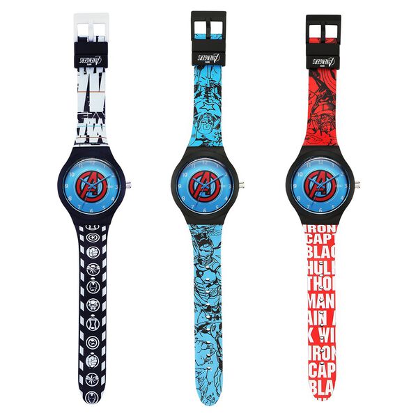 Zoop Marvel Avengers Interchangable Watch Set with Blue Dial & Multicoloured Strap for Boys Kids, from House of Titan - image number 3