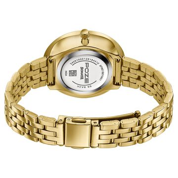 Poze By Sonata Quartz Analog Blue Mother Of Pearl Dial Rose Gold Stainless Steel Strap Watch For Women