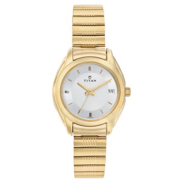 Titan Quartz Analog with Date Silver Dial Watch for Women