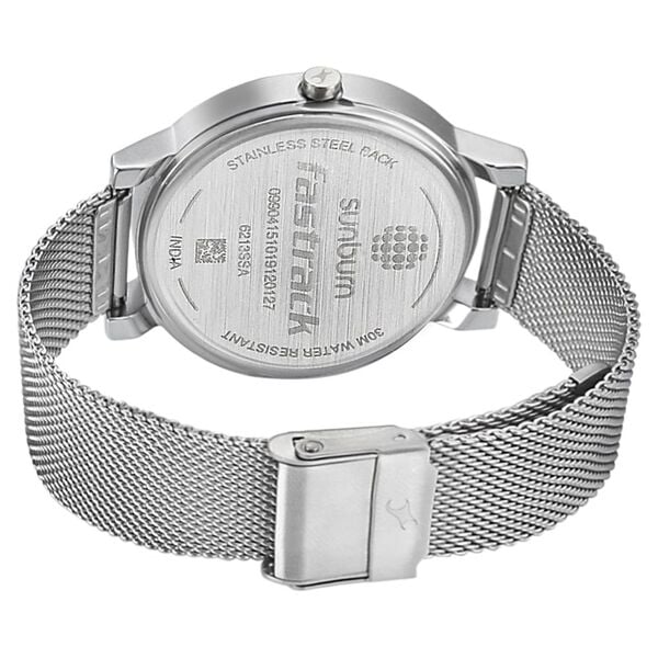 Fastrack Sunburn Quartz Analog Green Dial Metal Strap Watch for Girls - image number 4