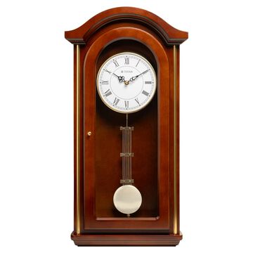 Titan Wooden Pendulum Wall Clock with Musical Chime & Volume Control, Model W0127WM01 | 59 cm x 30.5 cm x 9 cm