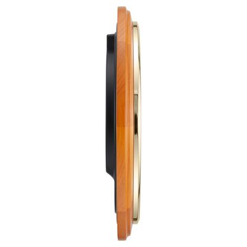 Titan Wooden Classic White Dial Round Wall Clock with Pine Wood Frame & Silent Sweep | 30 cm x 30 cm x 4.3 cm