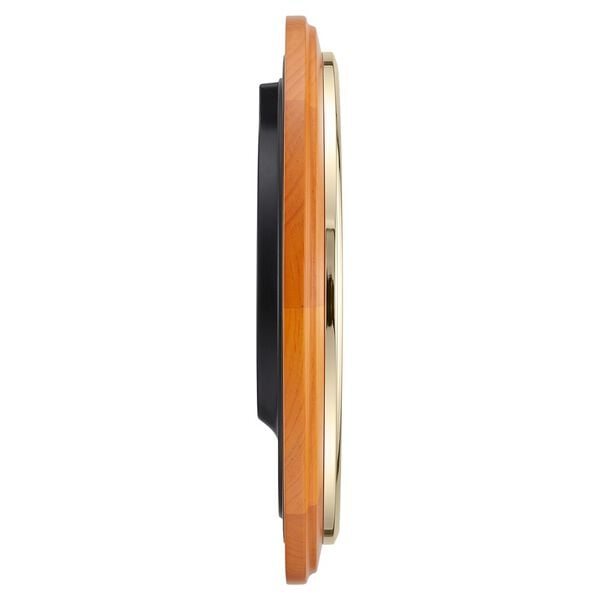 Titan Wooden Classic White Dial Round Wall Clock with Pine Wood Frame & Silent Sweep | 30 cm x 30 cm x 4.3 cm - image number 4