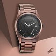 Fastrack Thor Quartz Analog with Date Black Dial Metal Strap Watch for Guys