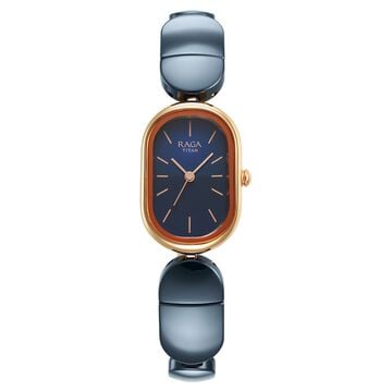 Titan Raga Ceramics Quartz Analog Blue Dial Blue Ceramic Strap Watch For Women