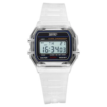 Zoop By Titan Clear Series Digital Dial White Plastic Strap Watch For Kids