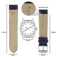 20 mm Blue Genuine Leather Strap for Men - image number 1