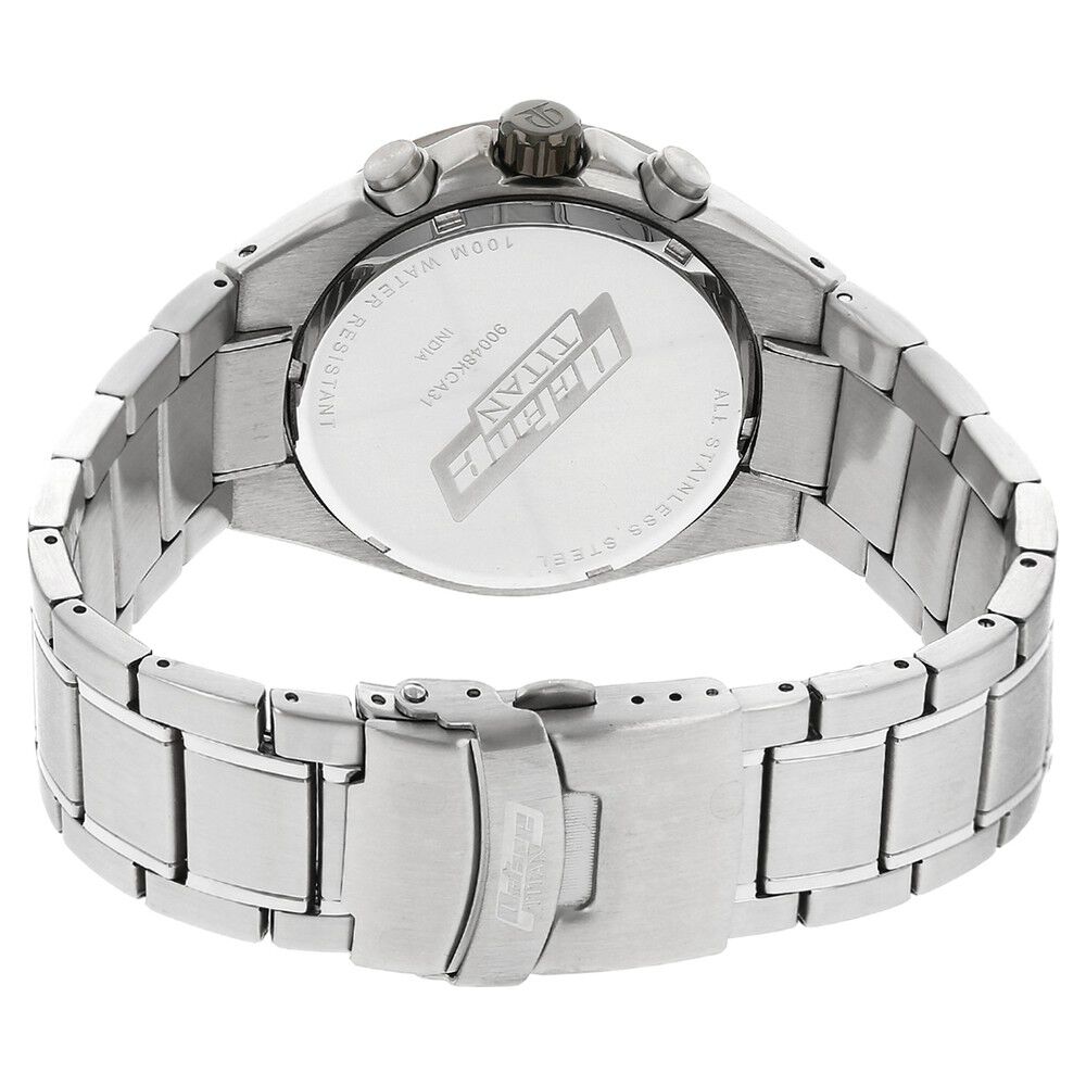 Buy Online Titan Octane Chrono Silver Dial Stainless Steel Strap