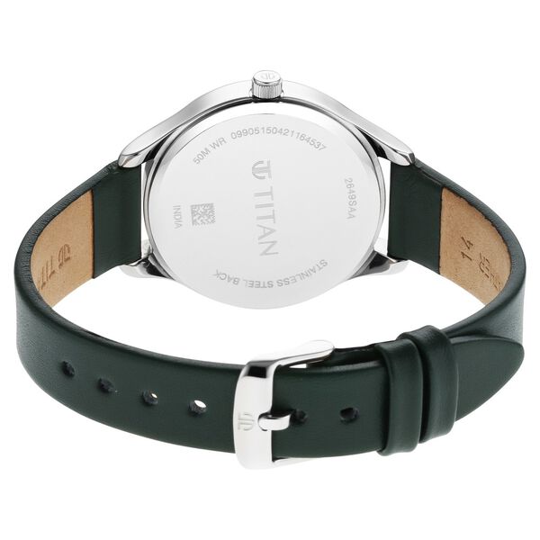 Titan Workwear Silver Dial Women Watch With Leather Strap - image number 4
