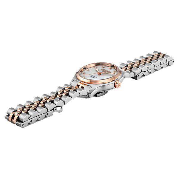 Roamer Cassandra Diamond Quartz Analog Mother of Pearl Dial Two Toned Stainless Steel Strap Watch For Women - image number 2