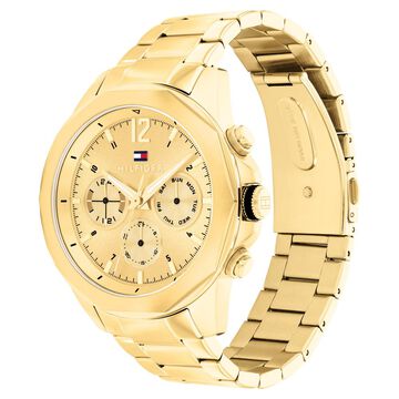 Tommy Hilfiger Gold Dial Golden Stainless Steel Strap Watch for Men
