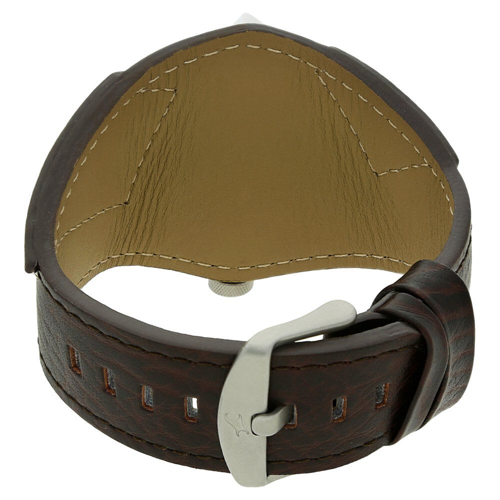Buy Online Fastrack Quartz Analog White Dial Leather Strap Watch for Guys ns3022sl01 Titan