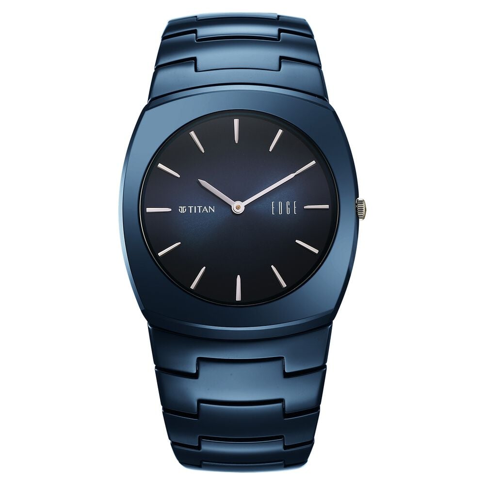 Titan Edge Fumage Quartz Analog Blue Dial Blue Ceramic Strap Watch For Men-picture-30