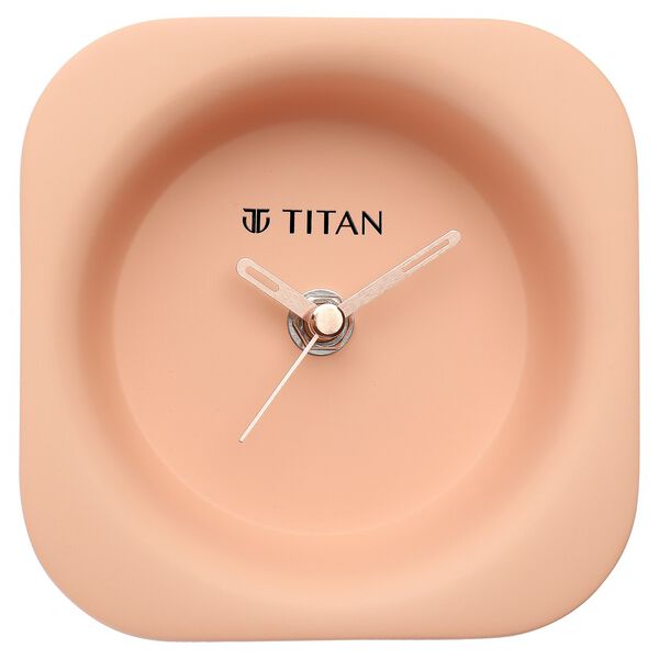 Titan Contemporary Peach Table Clock - image number 1