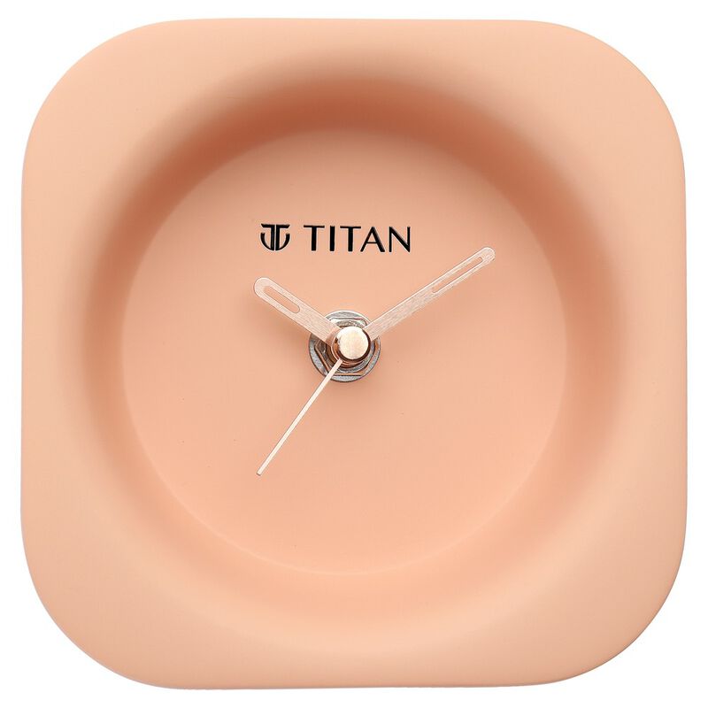 Buy Online Titan Contemporary Peach Table Clock nst0001ra01 Titan