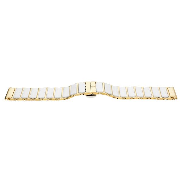 20 mm White & Golden Ceramic & Metal Strap for Men - image number 1