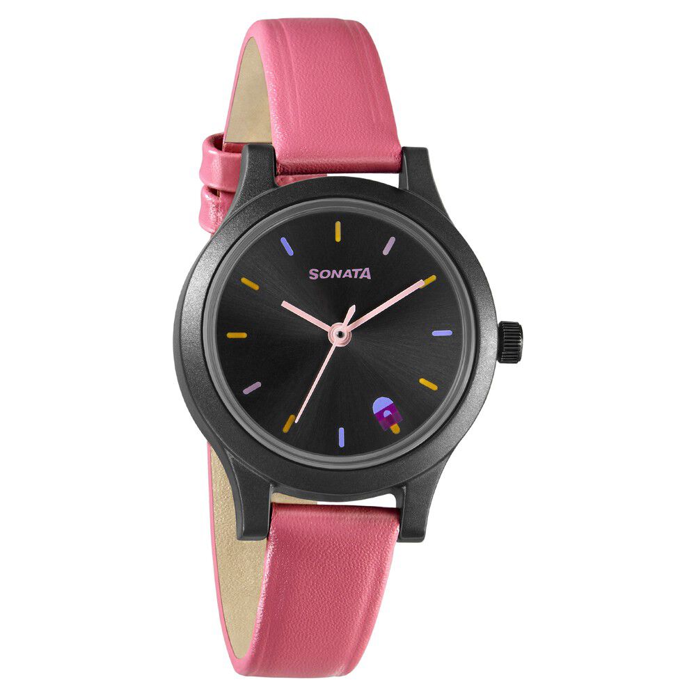 Black and pink hot sale watch
