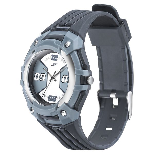 SF Turbo Quartz Analog Grey Dial PU Strap Watch for Men - image number 1