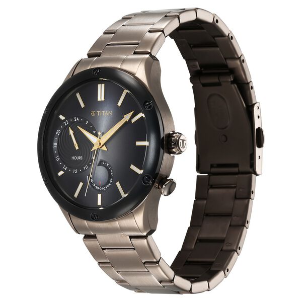 Titan Stellar Multifunction Brown Dial Brown Stainless Steel Strap Watch For Men - image number 3