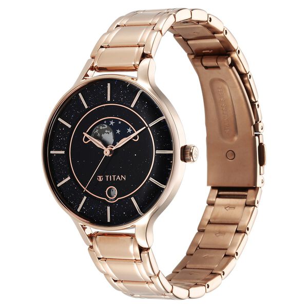 Titan Premium Workwear Blue Dial Analog with Date Stainless Steel Strap Watch for Women - image number 2