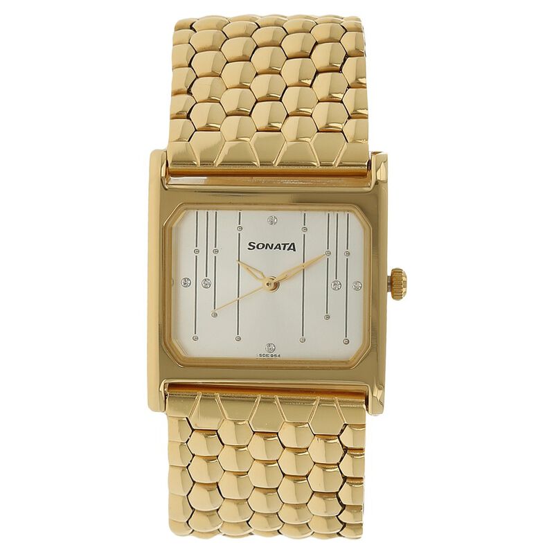 Sonata Glamors Silver Dial Women Watch With Stainless Steel Strap