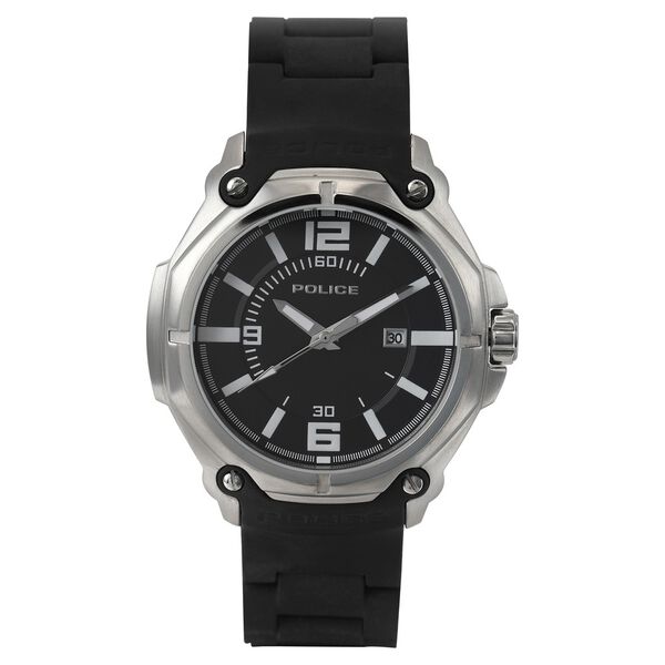 Police Quartz Analog with Date Black Dial Plastic Strap Watch for Men - image number 0