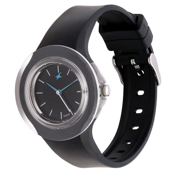 Fastrack Quartz Analog Black Dial Plastic Strap Watch for Girls - image number 1