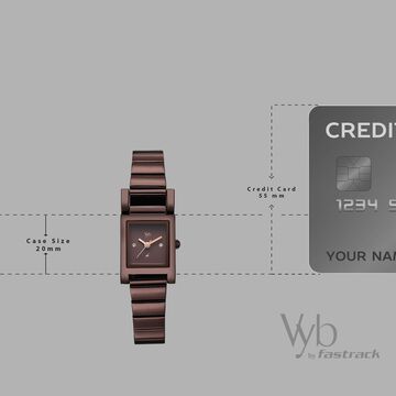 Vyb Muse By Fastrack Quartz Analog Brown Dial Brown Stainless Steel Strap Watch For Girls