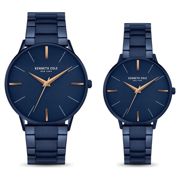 Kenneth Cole Quartz Analog Blue Dial Blue Stainless Steel Strap Watch For Couple - image number 0