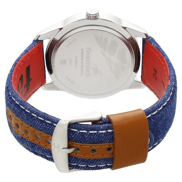 Fastrack Denim Quartz Analog Blue Dial Denim Strap Watch for Guys - image number 4
