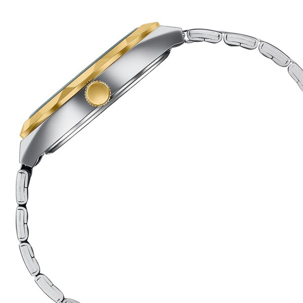 Poze Poze Quartz Analog Green Dial Two Toned Metal Strap Watch For Men - image number 5