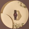 Poze By Sonata Quartz Analog Blue Dial Rose Gold Metal Strap Watch For Women