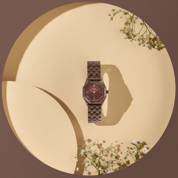 Poze By Sonata Quartz Analog Brown Dial Brown Metal Strap Watch For Women