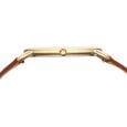 Edge Dynasty Quartz Analog White Dial Brown Leather Strap Watch For Men - image number 5