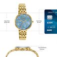 Poze By Sonata Quartz Analog Blue Mother Of Pearl Dial Rose Gold Stainless Steel Strap Watch For Women - image number 3
